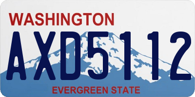 WA license plate AXD5112