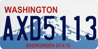 WA license plate AXD5113