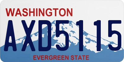 WA license plate AXD5115