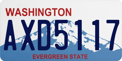 WA license plate AXD5117