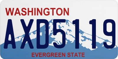 WA license plate AXD5119
