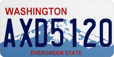 WA license plate AXD5120