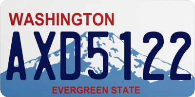 WA license plate AXD5122