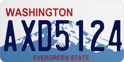 WA license plate AXD5124