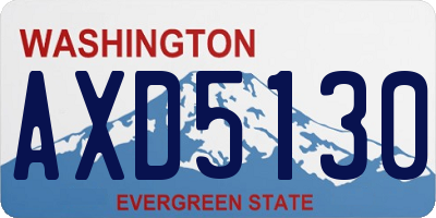 WA license plate AXD5130