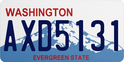 WA license plate AXD5131