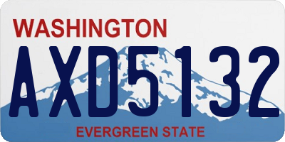 WA license plate AXD5132