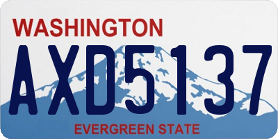 WA license plate AXD5137