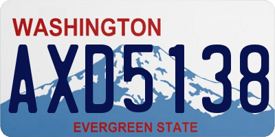 WA license plate AXD5138