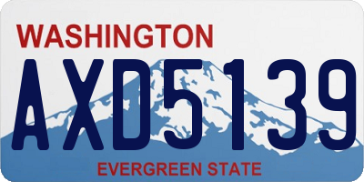 WA license plate AXD5139