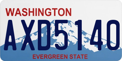 WA license plate AXD5140
