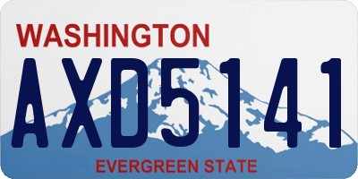 WA license plate AXD5141