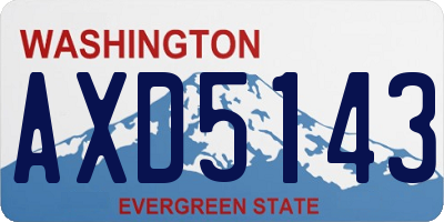 WA license plate AXD5143