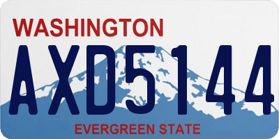 WA license plate AXD5144