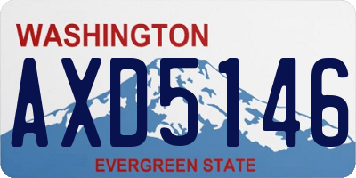WA license plate AXD5146