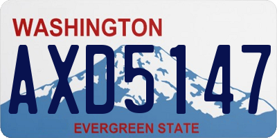 WA license plate AXD5147