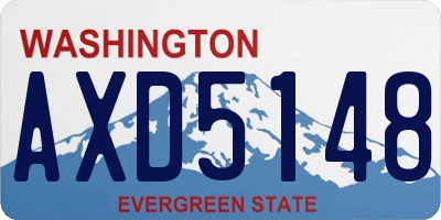 WA license plate AXD5148