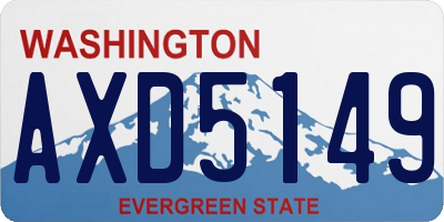 WA license plate AXD5149