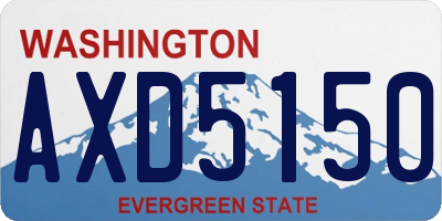 WA license plate AXD5150