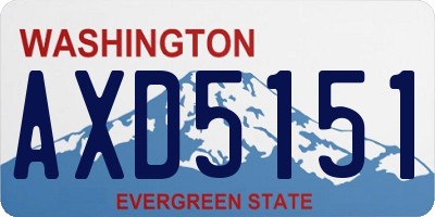WA license plate AXD5151