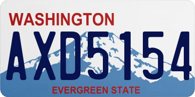 WA license plate AXD5154