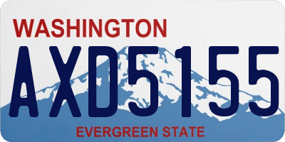 WA license plate AXD5155