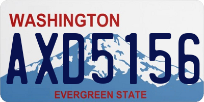 WA license plate AXD5156