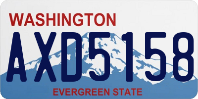 WA license plate AXD5158