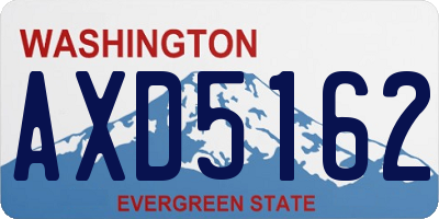 WA license plate AXD5162
