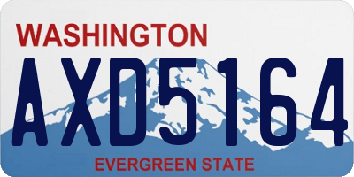 WA license plate AXD5164