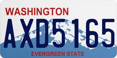 WA license plate AXD5165
