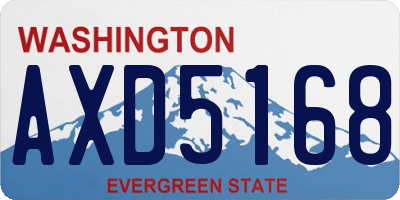 WA license plate AXD5168