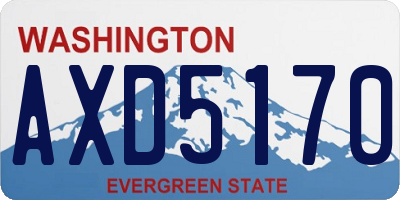 WA license plate AXD5170