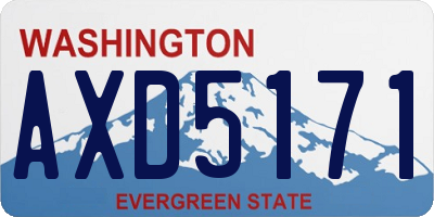WA license plate AXD5171