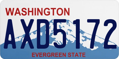 WA license plate AXD5172