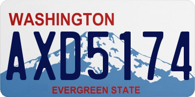 WA license plate AXD5174