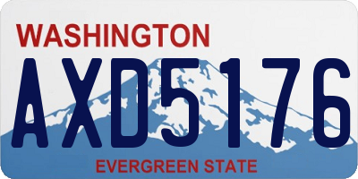 WA license plate AXD5176