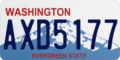 WA license plate AXD5177