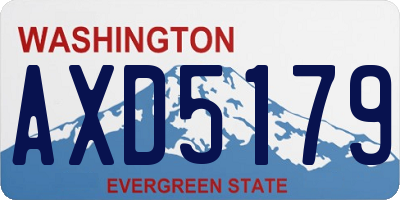 WA license plate AXD5179