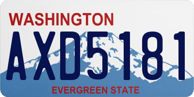WA license plate AXD5181