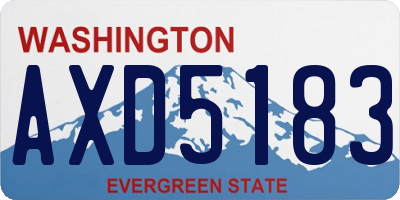 WA license plate AXD5183