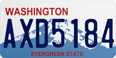WA license plate AXD5184