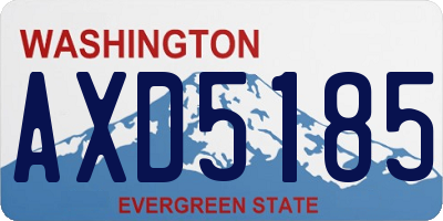 WA license plate AXD5185