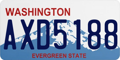 WA license plate AXD5188