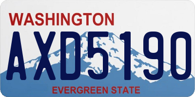 WA license plate AXD5190
