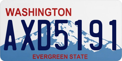 WA license plate AXD5191