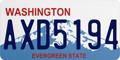 WA license plate AXD5194
