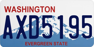 WA license plate AXD5195