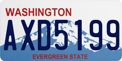 WA license plate AXD5199