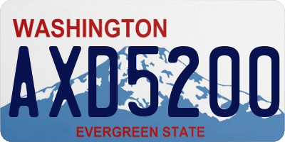 WA license plate AXD5200